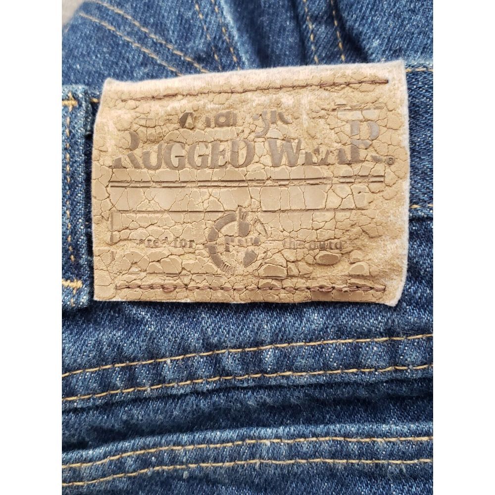 Vintage Wrangler Rugged Wear Mens Blue Jeans Size 38x34 Straight Fit USA - Picture 6 of 7